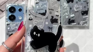 قاب گوشی براش گربه سیاه بدون پاپ سوکت