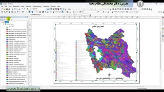 طراحی نقشه برای گزارش در ArcGIS 10 زمین شناسی و چاپ روی کاغذ