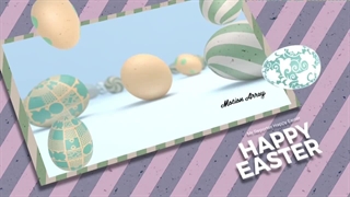 پروژه پریمیر نمایش لوگوی تخم مرغ رنگی کارت پستال عید نوروز Happy Easter Logo