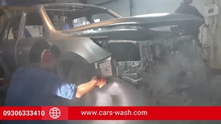 دستگاه کارواش بخار دما بخار مشهد در خط تولید ایران خودرو