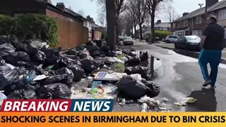 بیرمنگهام مانند یک کشور جهان سومی است - صحنه های منزجر کننده از بیرمنگام در حالی که زباله ها روی هم جمع می شوند