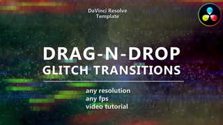 پروژه داوینچی ریزالو ترانزیشن گلیچ Drag-N-Drop Glitch Transitions