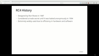 OReilly Encryption Training - 03 Stream Ciphers - 03 Details About the RC4 Stream Cipher