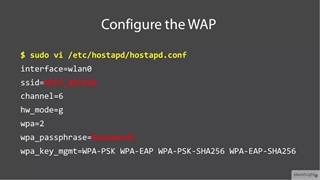 Linux Monitoring and Maintenance (LPIC-2) - 07 Project Building a WAP - 05 Installing and Configuring the WAP Service, hostapd
