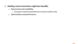 Pluralsight C Plus Plus Advanced Topics - 06_10. Get const from the Start