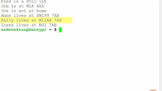 Pluralsight Linux Command Line Interface CLI Fundamentals - 07_06-Practical Example Filtering Postcodes