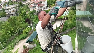 09115513696 پیچ و رولپلاک سنگ نما با طناب راپل در چالوس نوشهر