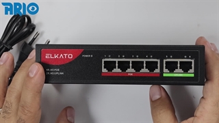 سوییچ شبکه 4 پورت الکاتو مدل ELKATO LITE EL-1SBL042BP-65W