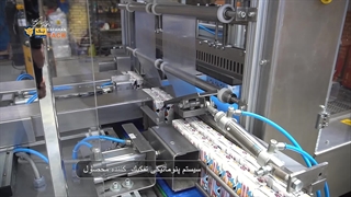 بسته بندی دوبسته شیر تتراپک به صورت همزمان