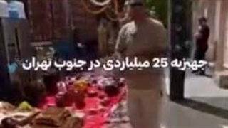 نمایش جهیزیه ۲۵ میلیاردی دختر تهرانی کنار خیابان آکنه