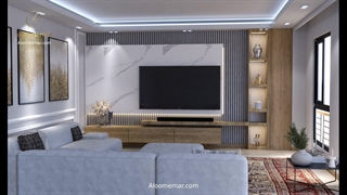 از طراحی تا اجرا تی وی وال مدرن و شیک- با الومعمار