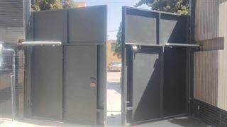 درب اتوماتیک پارکینگی در اصفهان _درب برقی حیاط لولایی اصفهان