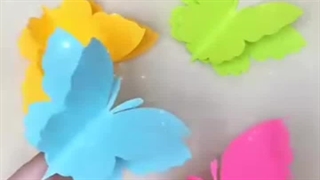 کاردستی پروانه با کاغذ رنگی