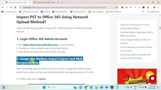 Import PST to Microsoft 365 for Free | Network Upload Method | PST to Office 365 Migration Manually