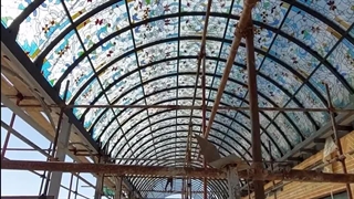 200 متر مربع طاق شیشه‌ای استین گلس - بام رستوران عفیف آباد