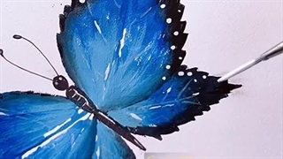 کاردستی پروانه با برگ گل
