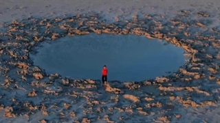 کشف گودال مرموز در دریاچه ارومیه