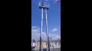 حرکت دقیق و کنترل‌شده بالابر 10 متری دو ریلی