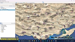 نشان دادن روستاهای مجاور گنبدهای نمکی در گوگل ارث و اکسل