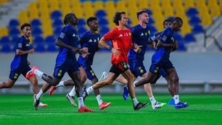 تمرین النصر تحت هدایت ژسوس سرمربی فصل قبل الهلال