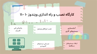 کارگاه نصب و راه اندازی ویندوز ۱۰ -۱۱