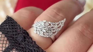 انگشتر نقره زنانه مدل برگ