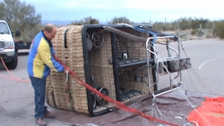 بالن هوای گرم توسان - آماده سازی، برخاستن و پرواز