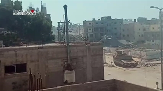 هدف قرار دادن تانک مرکاوای رژیم صهیونیستی در غزه با راکت ضدزره یاسین 105