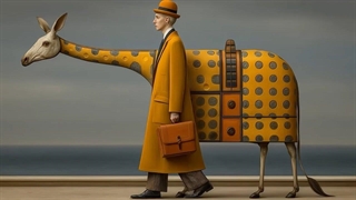 صحنه‌های سورئال هوش مصنوعی به رنگ زرد