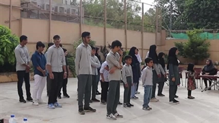 جشن بازگشایی مدرسه و نواختن زنگ مهر در مجتمع آموزشی ایرانیان کراچی