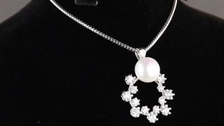 گردن آویز مروارید مینا بدون زنجیر