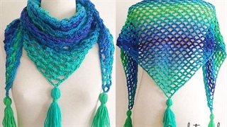 آموزش قلاب بافی پیشرفته اشارپ توری پاییزی / آموزش بافتنی/ زیباترین مدل قلاب بافی