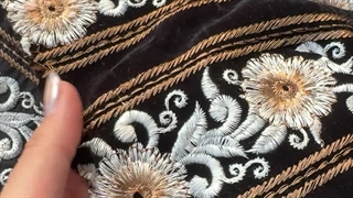 مخمل طرح دار مشکی