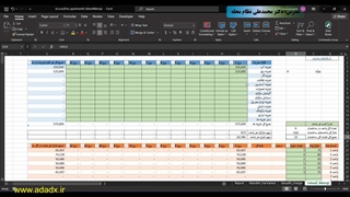 آموزش اکسل حسابداری مدیر ساختمان با شارژ متراژی مساحت آپارتمان عددایکس | نسخه 1404