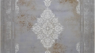 فرش 1200 شانه تراکم 3600 کد E131058 مدرن نقره ای طلایی  فرش متحد آسیا - اقساط تا سال 1410