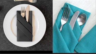 تزیین 3 مدل دستمال سفره