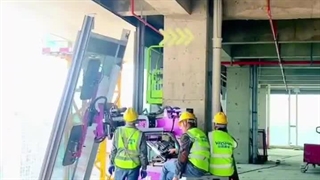 کرتین وال یونیتایز نصب از داخل