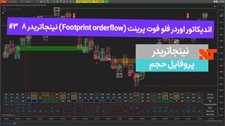اندیکاتور اوردر فلو فوت پرینت ( Footprint Orderflow) نینجاتریدر 8  #3 پروفایل حجم - تریدینگ فایندر