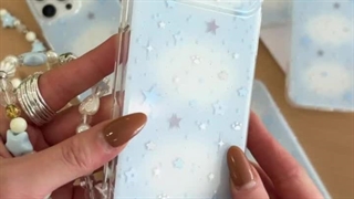 قاب فانتزی آسمان پر ستاره با آویز  کد C1938| لوازم جانبی مسلمی