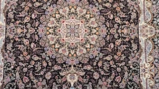 فرش 1200 شانه ضخیم تراکم 3600 کد E134006 کلاسیک مشکی فرش متحد آسیا - اقساط تا سال 1410