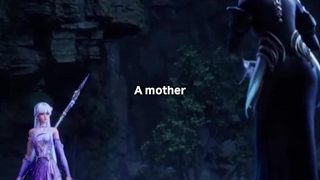 A mother in throne of seal 