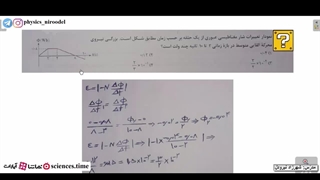 نمونه سوال شماره 6 مبحث القای الکترومغناطیسی و جریان متناوب