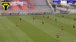 گل اول پارس جنوبی جم مقابل نساجی