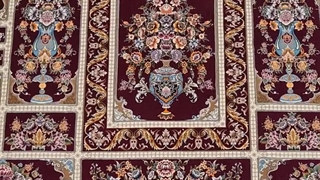 فرش 1200 شانه ضخیم تراکم 3600 کد E134015 کلاسیک ارغوانی فرش متحد آسیا - اقساط تا سال 1410