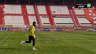 گرم کردن بازیکنان تراکتور و سپاهان