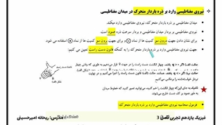 نیروی مغناطیسی وارد بر ذره باردار متحرک - قسمت اول