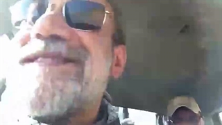 شهید دکتر علی لاریجانی به رانندگی شهید محمد پاکپور فرمانده کل سپاه در مرز ترکیه