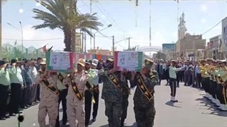 تشییع شهدای حمله تروریستی زاهدان محمدرضا نظام دوست و علی مومنی 1405/2/10