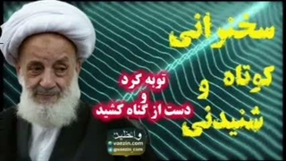 توبه کرد و دست از گناه کشید! سخنرانی کوتاه و شنیدنی آیت الله مجتهدی تهرانی