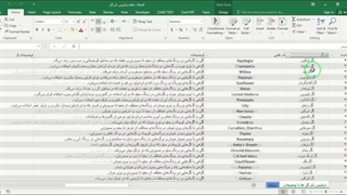 ✔ دیتابیس لیست گل ها (نام - نام علمی - توضیحات کوتاه) در فایل اکسل